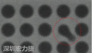 BGA空焊，导通孔(via)连接焊垫