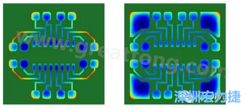 通过仿真，可以快速简单地重新设计并计算不同图形布局所得到的厚度均匀性-深圳宏力捷