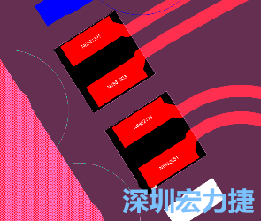 叠层调整后QFN焊盘阻抗优化示意图-深圳宏力捷