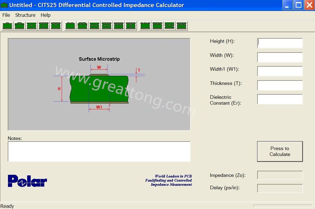 polar公司的阻抗计算工具