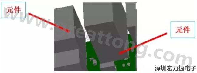 PCBA DFM问题实例2：元件距离太近，组装干涉 