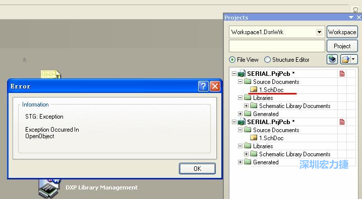 点击“打开”。打开过程中出现了一个错误，但文件转换还是成功了。点击 OK 关闭错误窗口。