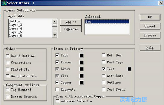 在Customize Document栏点击Layer选择输出的图形元素。