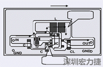 图2：升压电路的PCB设计示例。