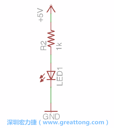 如图所示放置一个开关（switch）、10K电阻器（10k resistor）和0.1μF的电容（0.1μF capacitor），并把开关的一端连到接地端上。